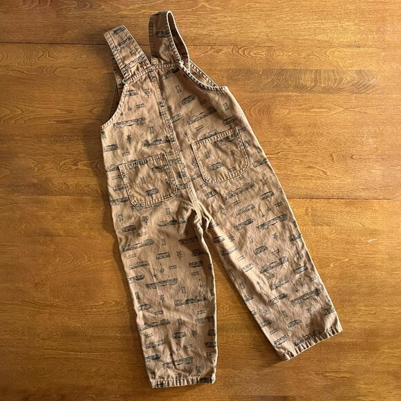 Carhartt tan train overalls 4T - Picture 9 of 9